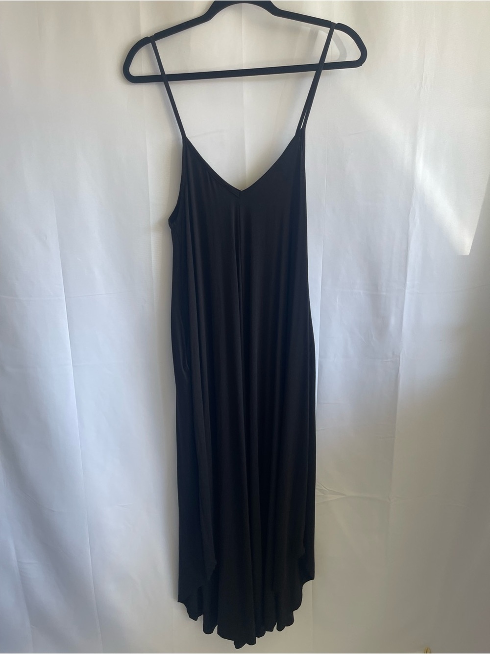 Final Touch Black V-Neck Spaghetti Strap Jumpsuit